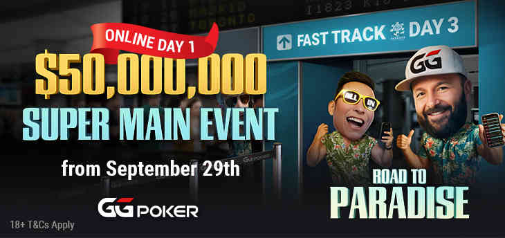 GGPoker Announces Online Day 1 to the 2024 WSOP Paradise Super Main Event