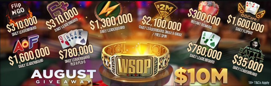 GGPoker Giving Away an Eye-Watering $10 Million in August