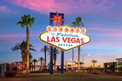 Las Vegas sign with road to WSOP 2023