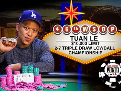 WSOP 2015: Tuan Le Makes it Two in a Row at $10k Limit 2-7 Triple Draw Lowball