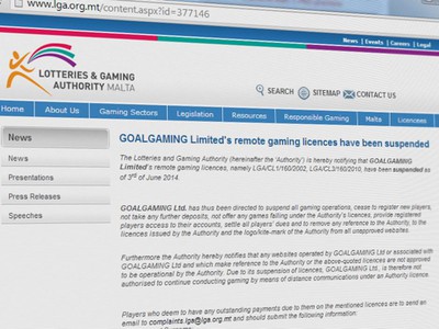 LGA Suspends GoalGaming License: GoalWin, PokerMambo and PokerDassi Among Sites Impacted