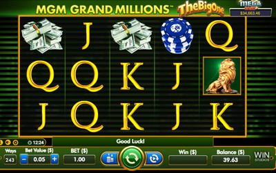 MGM Grand Millions Progressive Slot BetMGM PA Online Casino