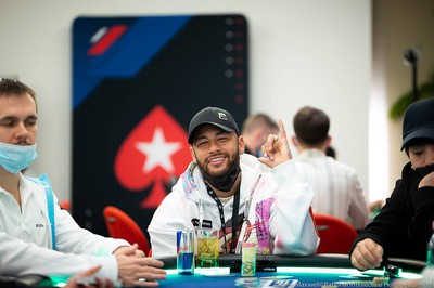 The Brazilian Soccer star Neymar Jr is seen at a table at the EPT Europe. He scored a 55th place finish at the FPS High Roller in at the European Poker Tour in Monte Carlo.