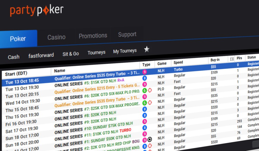 October Online Series Gets Underway on the partypoker US Network in New Jersey