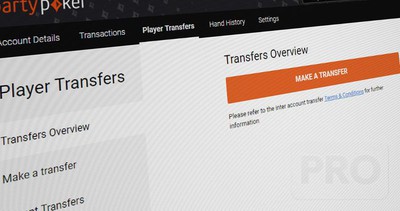 Partypoker Will Remove Player-to-Player Transfers Next Week