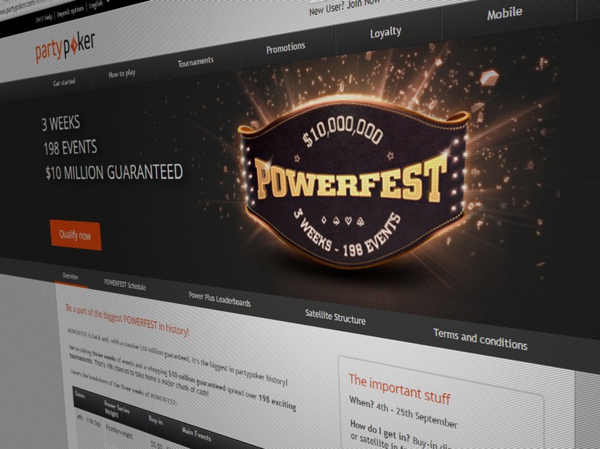 $10 Million Guaranteed in Partypoker's  Popular Powerfest