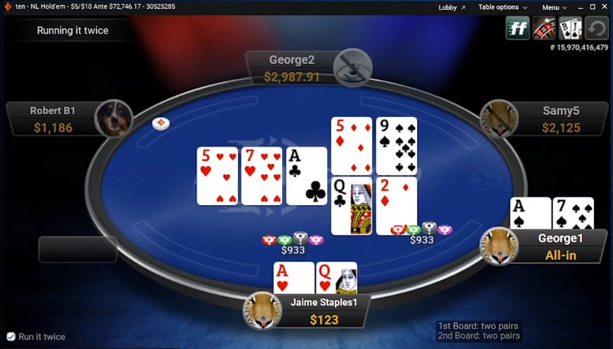 Partypoker Adds Run It Twice in Latest Software Update