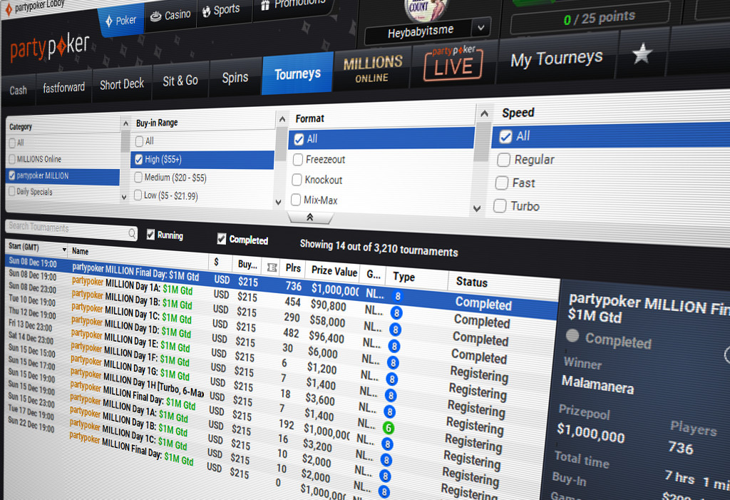 Usually Decrement Omitted Partypoker $1 Million Sunday Tournament Overlays For Six Consecutive Weeks  | Pokerfuse