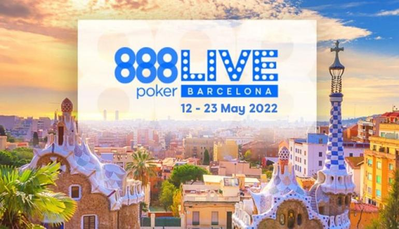 Promo image for 888poker LIVE Barcelona with the logo overlaid over a picture of the city. 888poker LIVE heads back to Barcelona for a huge 12-day poker festival at Casino Barcelona to celebrate 20 years of online poker.