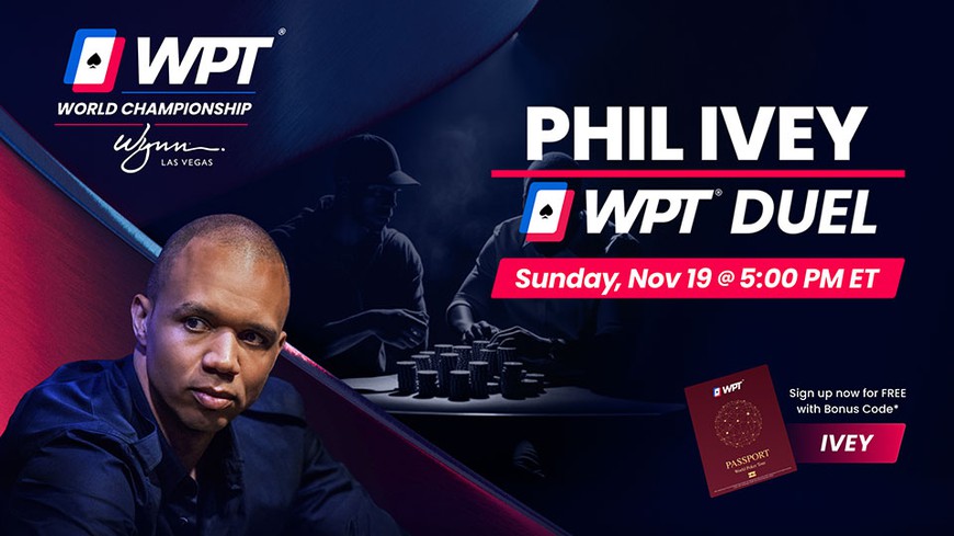 ClubWPT Duel: Play Phil Ivey Heads Up for a WPT World Championship Seat!