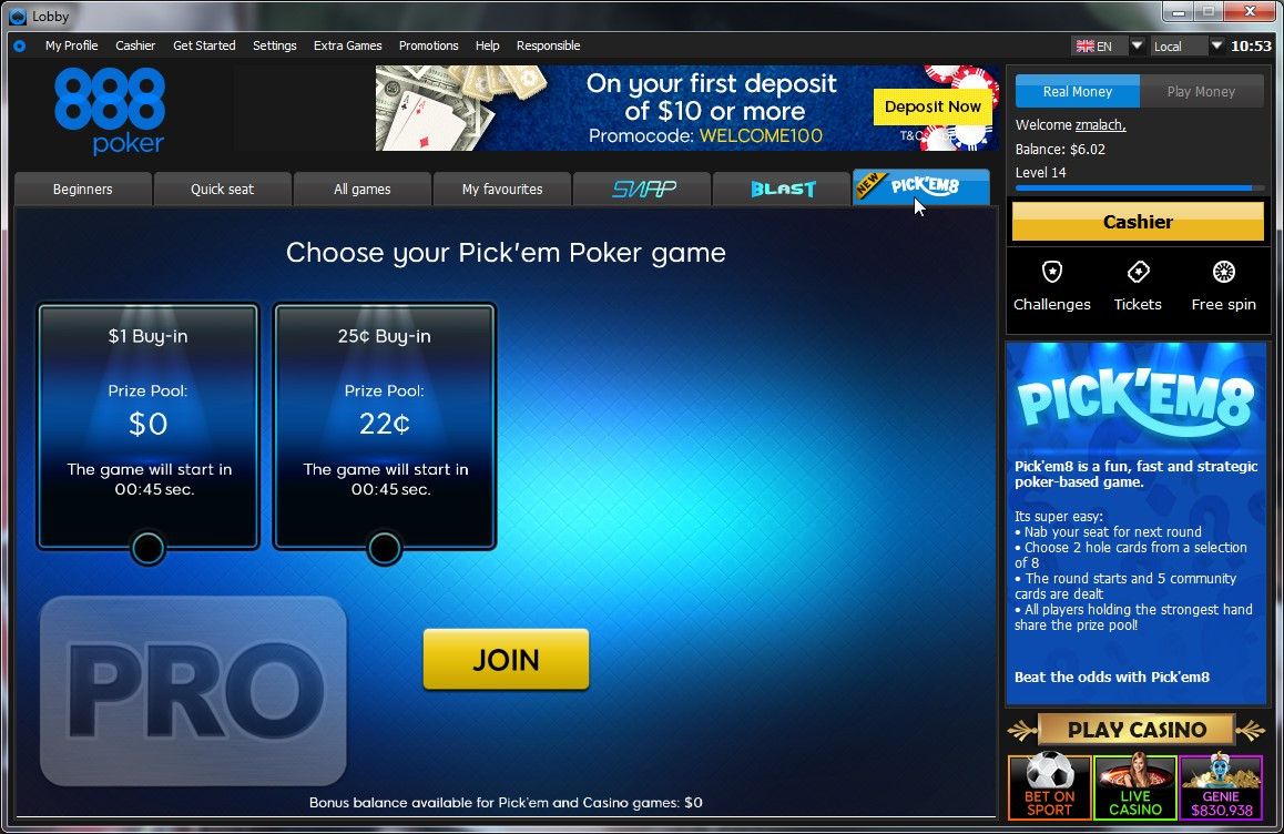 Players simply pick their hole cards from a choice of eight, and the best hand wins. Game will apparently have 9% to 12% rake and will play closer to a game of bingo than poker. Players simply pick their hole cards from a choice of eight, and the best hand wins. Game will apparently have 9% to 12% rake and will play closer to a game of bingo than poker.