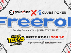 Get the New Year Started With 200 SC Pokerfuse Freeroll at Clubs Poker