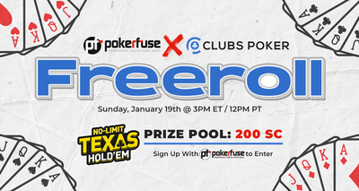 Get the New Year Started With 200 SC Pokerfuse Freeroll at Clubs Poker