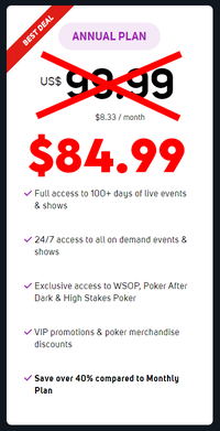 pokerGO promo code annual plan discount