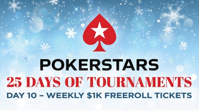 PokerStars 25 Days of Tournaments: Weekly Freeroll Tickets Up for Grabs