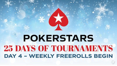 PokerStars 25 Days of Tournaments: Weekly Freerolls Start Friday
