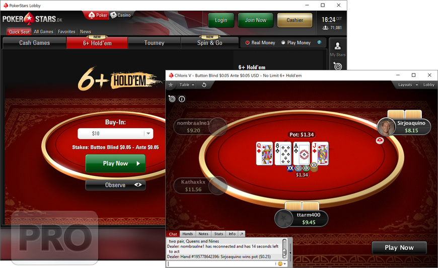 pokerstars no casino tab