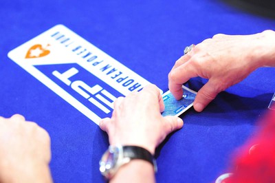 PokerStars EPT Monte Carlo Enjoys Strong Turnout. EPT Main Event attracts its second-largest turnout in history, while the FPS Main sets an all-time attendance record. hands holding cards are seen on the blue felt of a poker table with the EPT logo. PokerStars EPT Monte Carlo Enjoys Strong Turnout. EPT Main Event attracts its second-largest turnout in history, while the FPS Main sets an all-time attendance record.