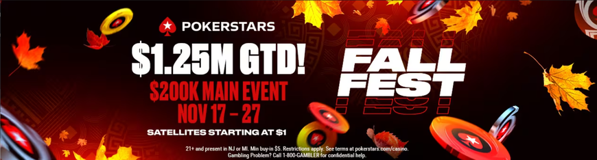 PokerStars' Fall Fest Series Kicks Off in North American Markets