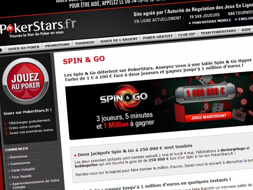 PokerStars France Offers €1.2 Million Spin & Go Prize Pool