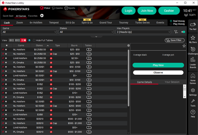 PokerStars Continues to Simplify its Game Offerings by Removing Full Ring Tables and Sit & Gos