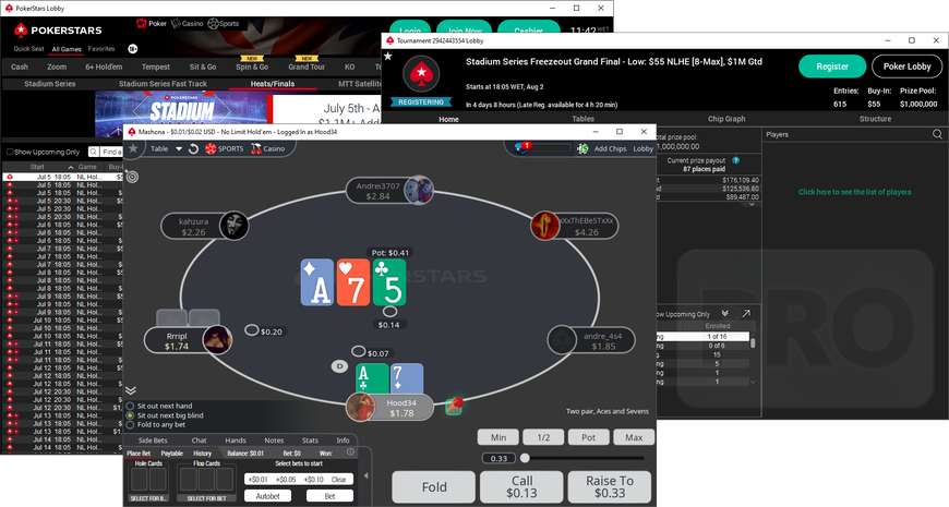 PokerStars Trials New Minimalist Table Theme, Expands Dark Mode