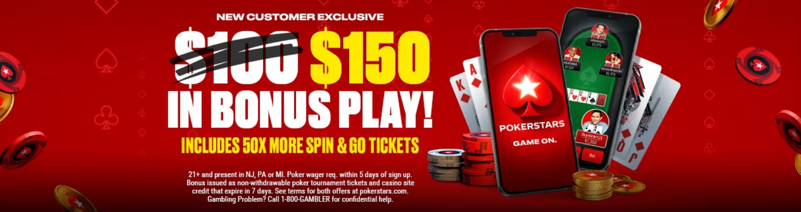 PokerStars MI $150 Bonus