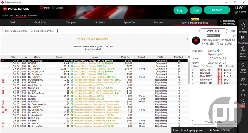 PokerStars Ontario's Micro Stakes Bonanza: Small Buy-ins, Big Variety - Ontario online poker market heats up as online poker giant PokerStars launches a week-long series of affordable tournaments. PokerStars Ontario's Micro Stakes Bonanza: Small Buy-ins, Big Variety
