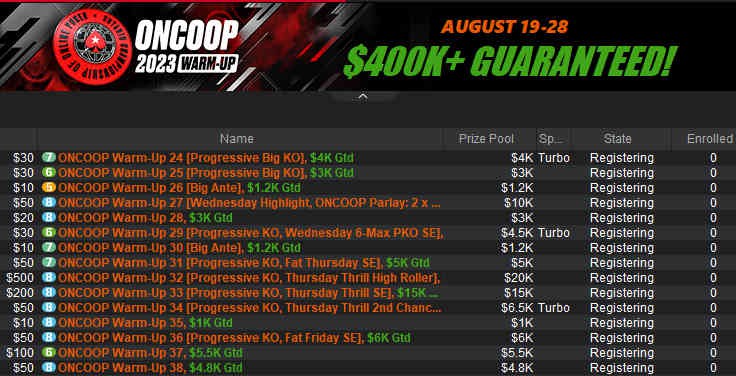 ONCOOP Warm-Up Series at PokerStars Ontario image