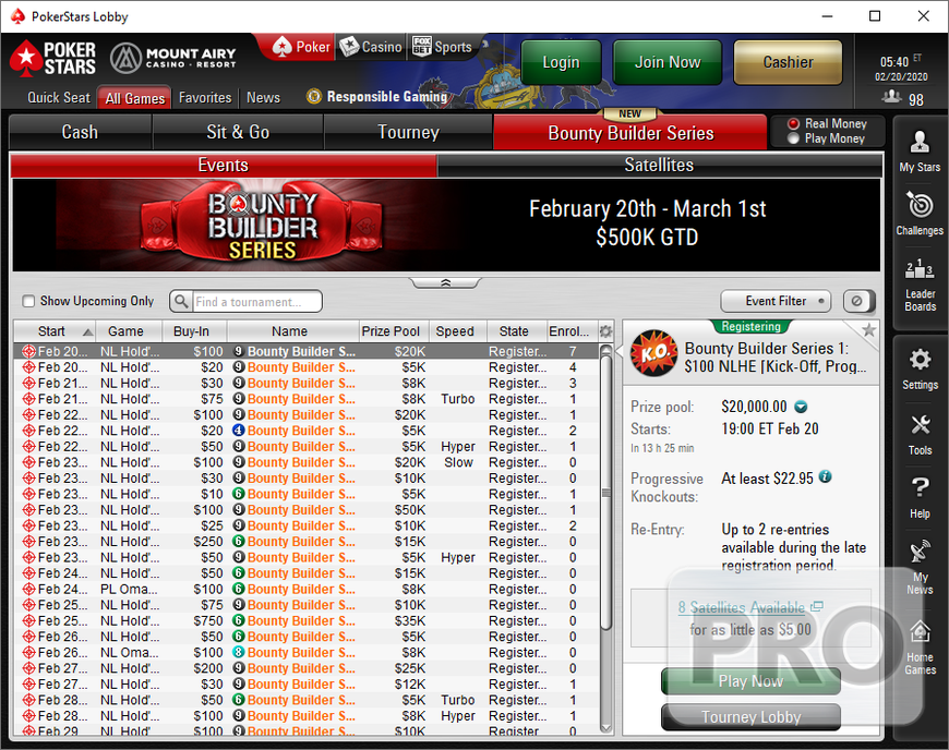 Knockout-Exclusive Bounty Builder Series to Debut in PokerStars' US Markets