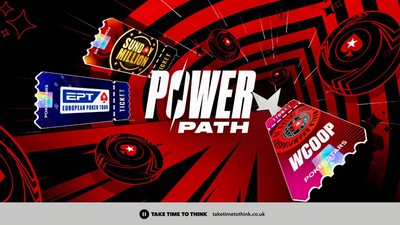 Promo image for PokerStars Power Path, the operator's new qualification system for online and live poker events.