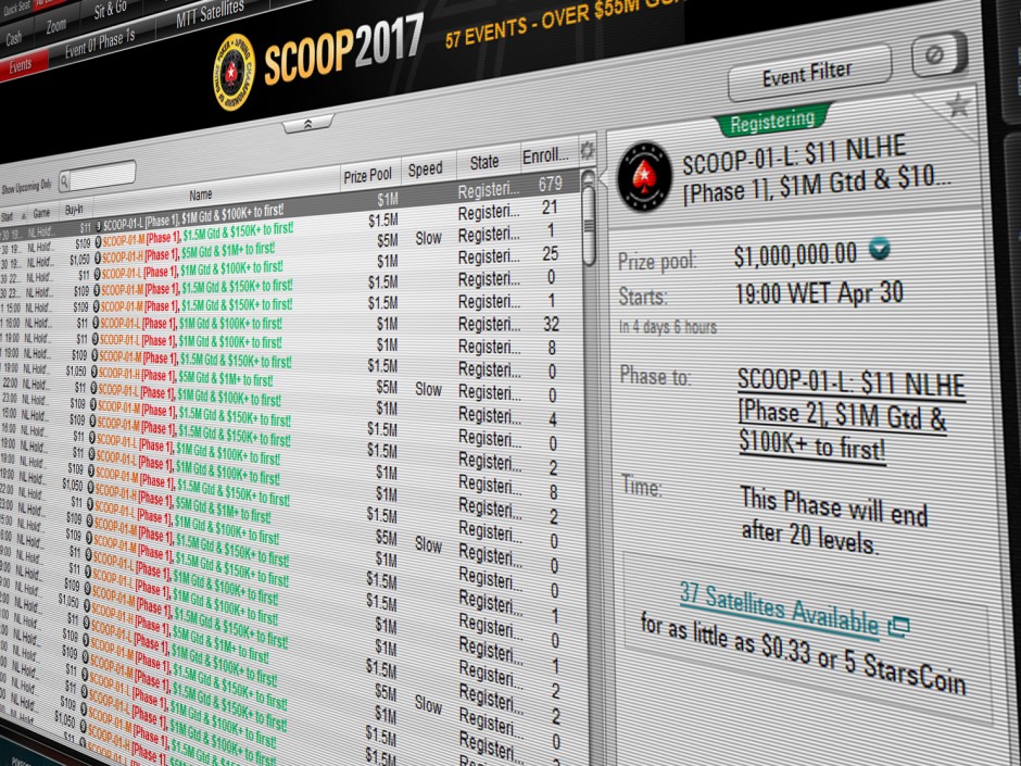 After four years of the same two-week, €40 million guaranteed schedule, SCOOP 2017 will be the largest ever in practically every metric. After four years of the same two-week, €40 million guaranteed schedule, SCOOP 2017 will be the largest ever in practically every metric.
