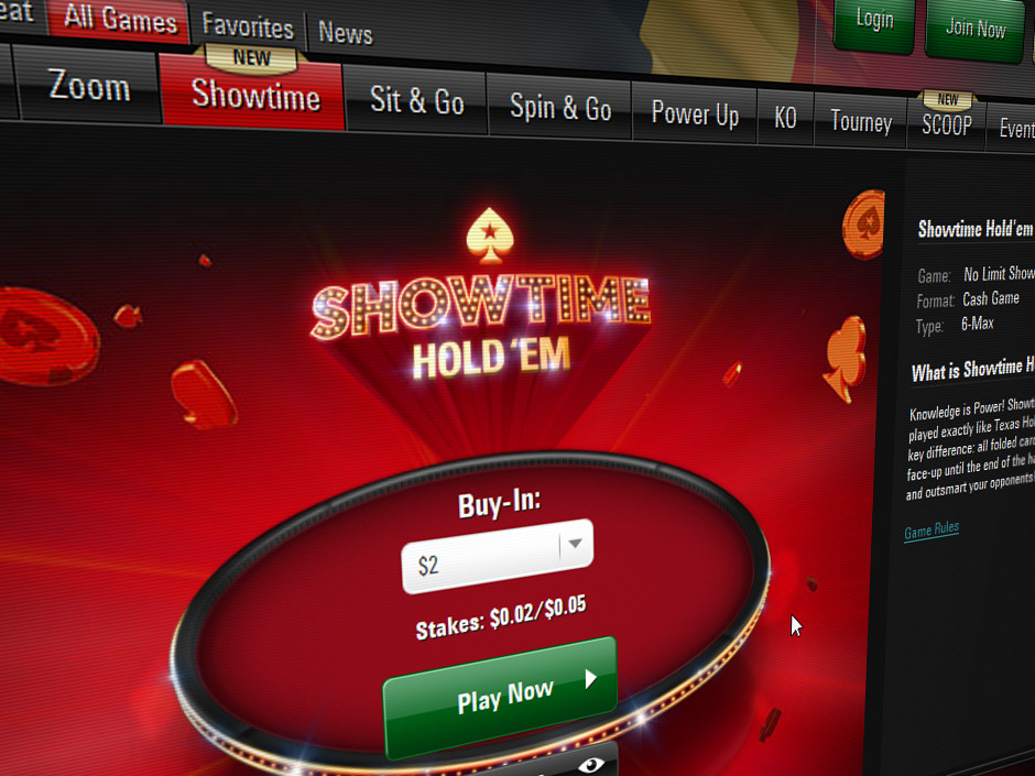 Showtime pokerstars account