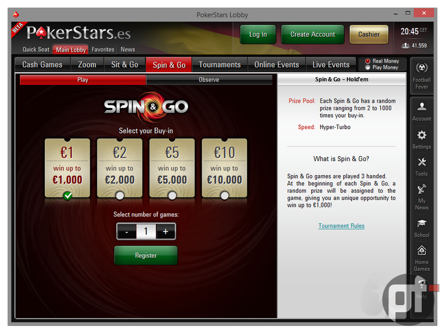 PokerStars "Spin & Go" Lottery SNGs Slated to Launch on dot-com Within Months