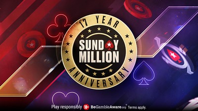 Guarantee Drop to $7.5M for PokerStars' Sunday Million's 17th Anniversary
