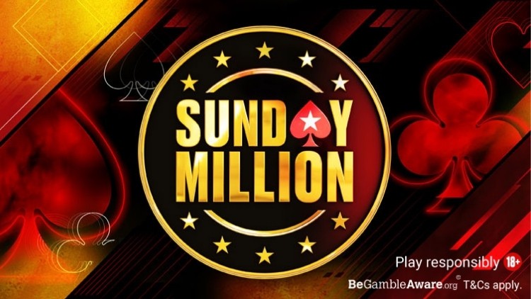 promo image for pokerstars' sunday million weekly tournament series. PokerStars' iconic iSunday Million/i tournament switches to the popular progressive knockout (PKO) format on a permanent basis.