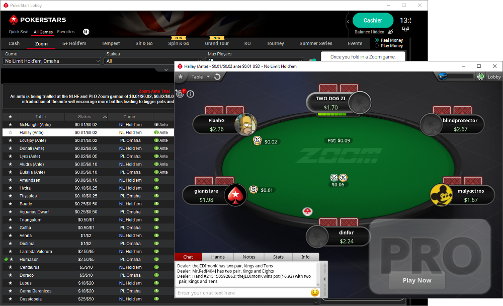 pokerstars casino smallest bet