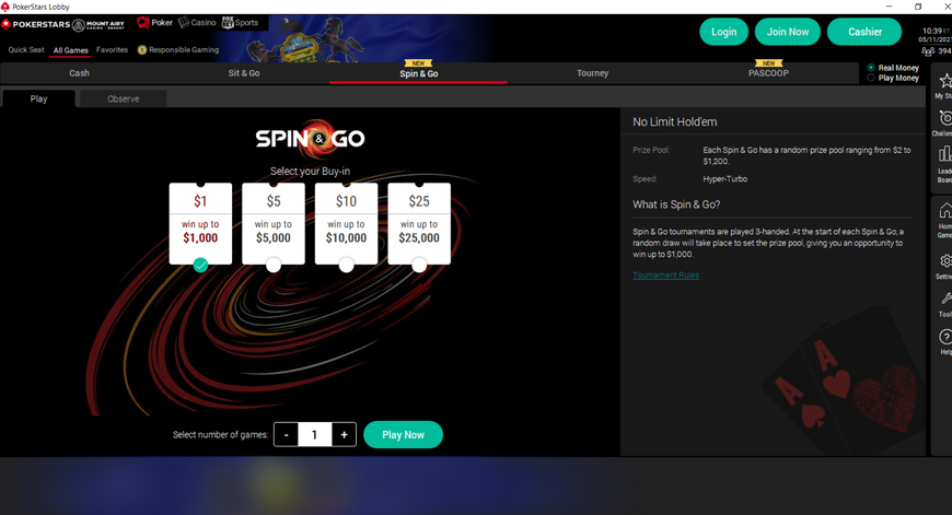 Exclusive: Spin & Go Games Have Gone Live on PokerStars Pennsylvania