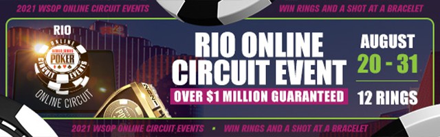 The WSOP Rio Online Circuit Event gets Underway with $1,000,000 up for Grabs