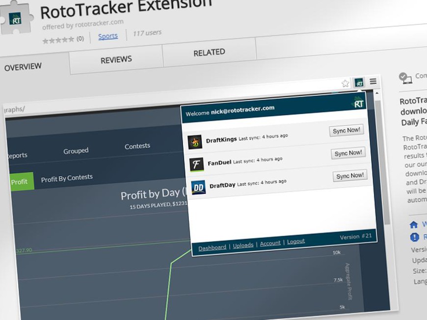 RotoTracker Browser Extension Streamlines Usage of Popular Daily Fantasy Sports Tool
