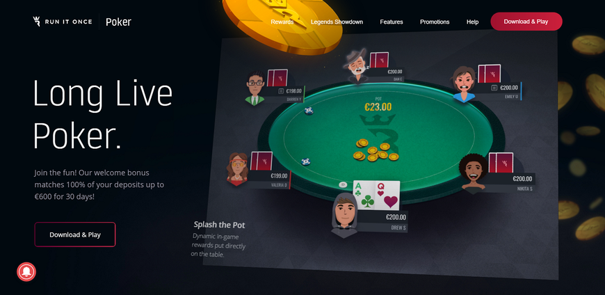 Run It Twice, Rebuys, Triple Draw: Hints of Features in the Pipeline at Run It Once Poker