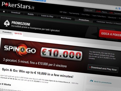 PokerStars Italy Debuts Lottery SNGs with Highest Rake Yet