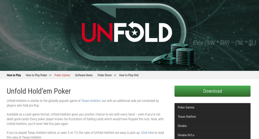 Exclusive: PokerStars Unfold Hold’em is Coming and These are the Rules