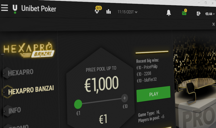 Unibet Shelves HexaPro Banzai, the Faster Variant of its Lottery Sit and Go Product