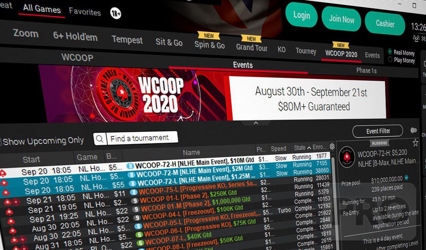 WCOOP 2020 Finishes Strong, Generating Almost $100 Million in Prize Money