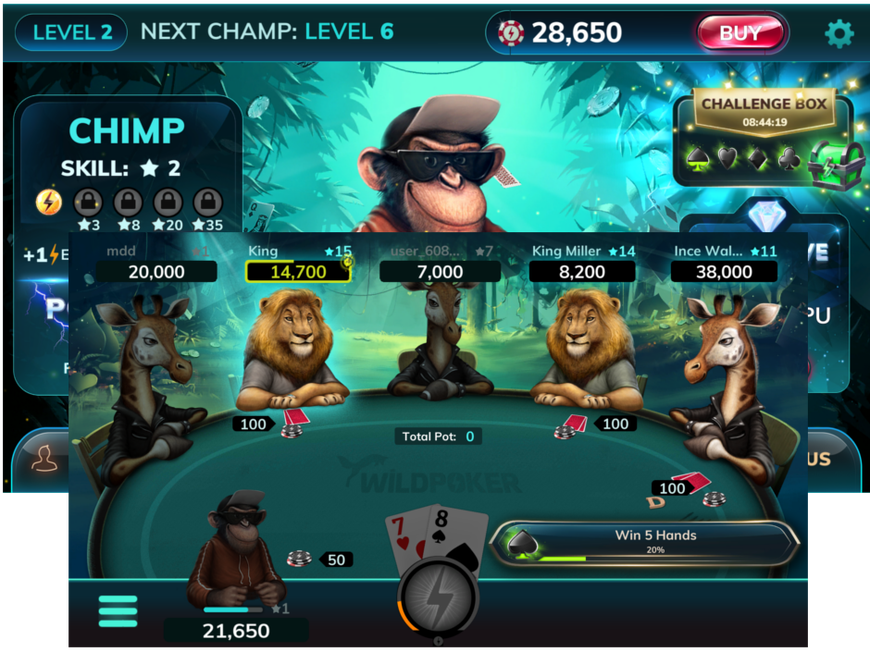 Wild Poker Takes Poker Up Concept into the Social Gaming Space