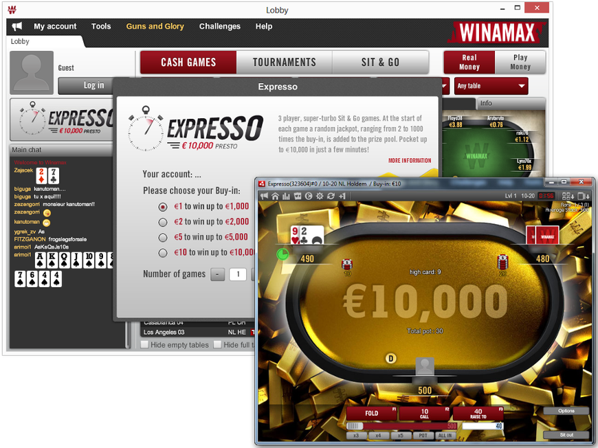 Poker and Lotto: Winamax Introduces "Expresso" Poker