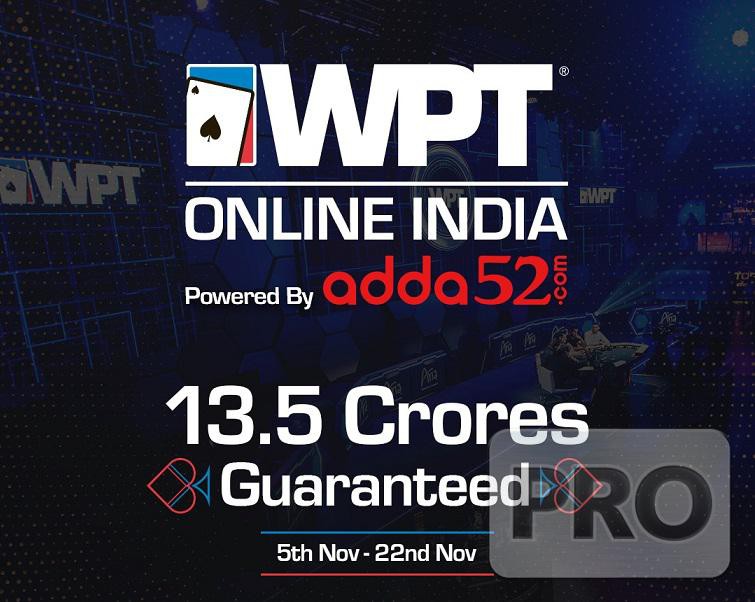 World Poker Tour's Indian Exclusive Partner Adda52 to Host First-Ever WPT Online India Series