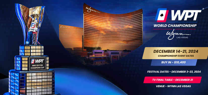 2024 WPT World Championship Schedule Featuring 60+ Events & M Online Freeroll