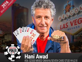 WSOP 2016: Hani Awad Wins Event #36